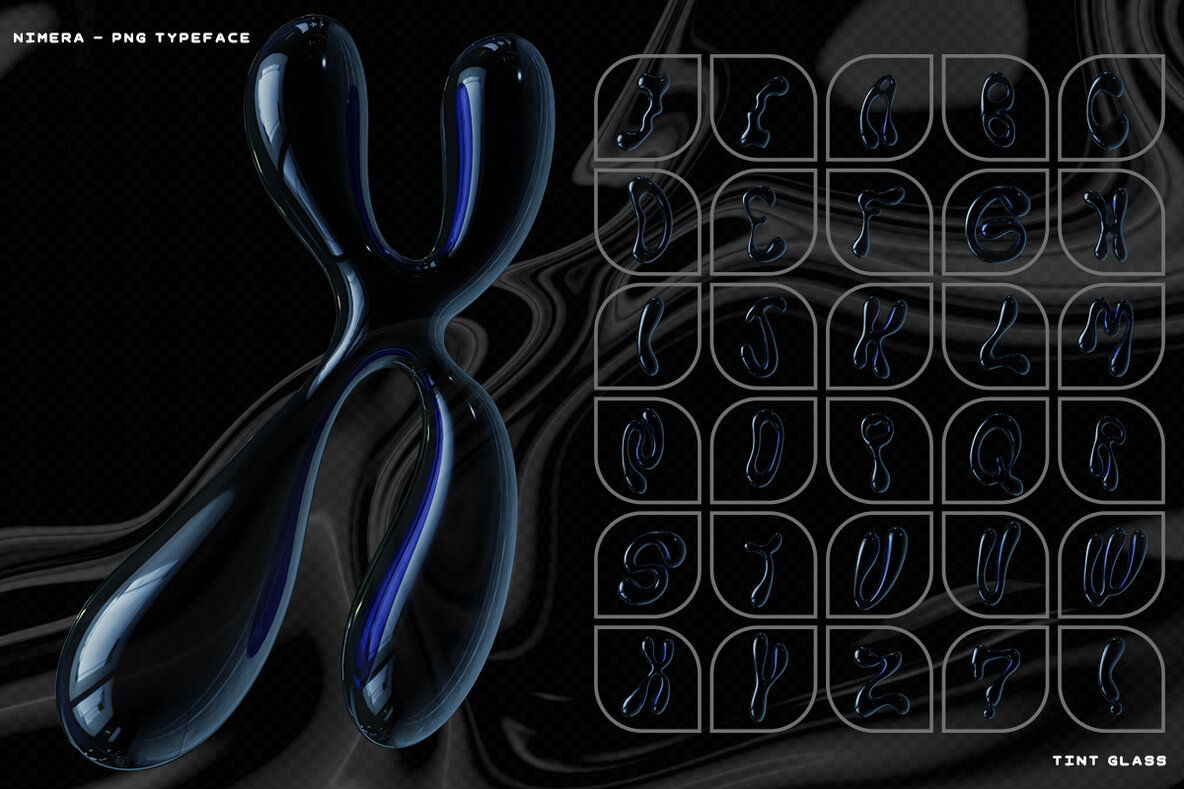 Nimera   Chrome  Holographic Letters 6