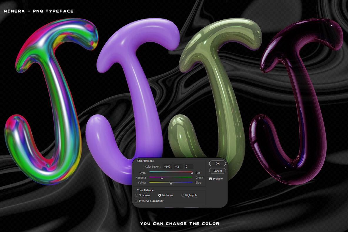 Nimera   Chrome  Holographic Letters 7