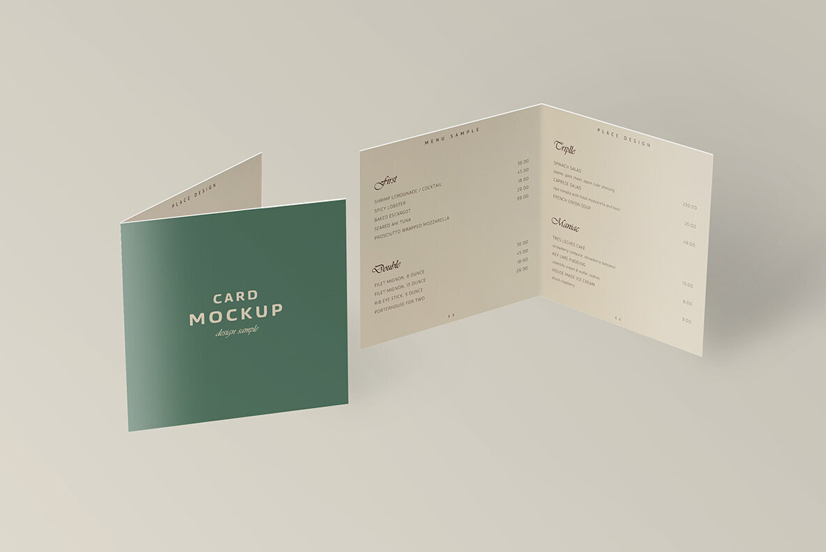 Bifold Brochure Mockup 8 Style 2