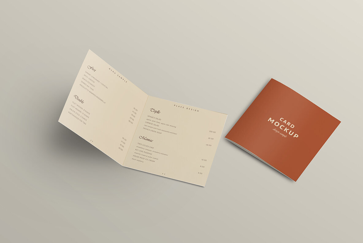 Bifold Brochure Mockup 8 Style 3