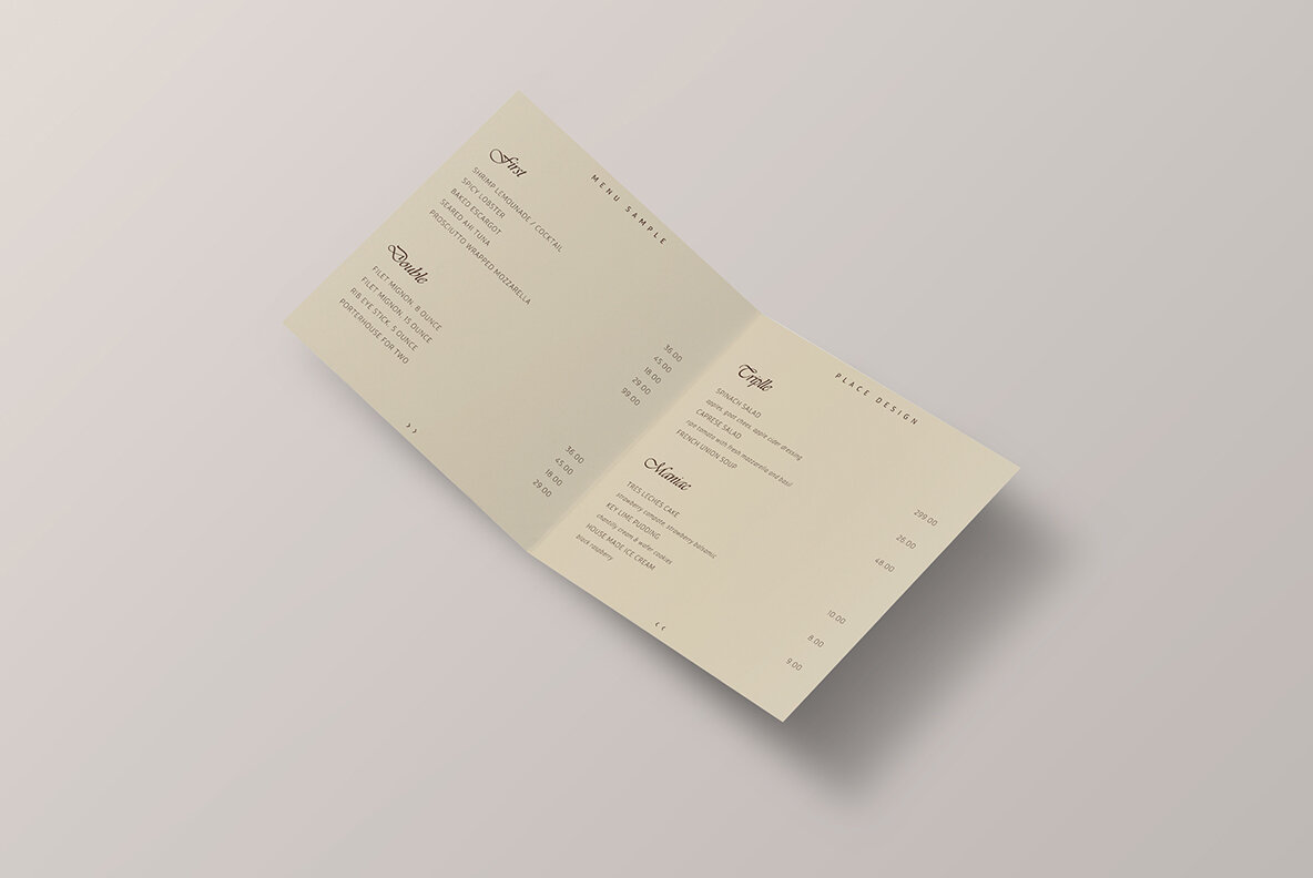 Bifold Brochure Mockup 8 Style 4