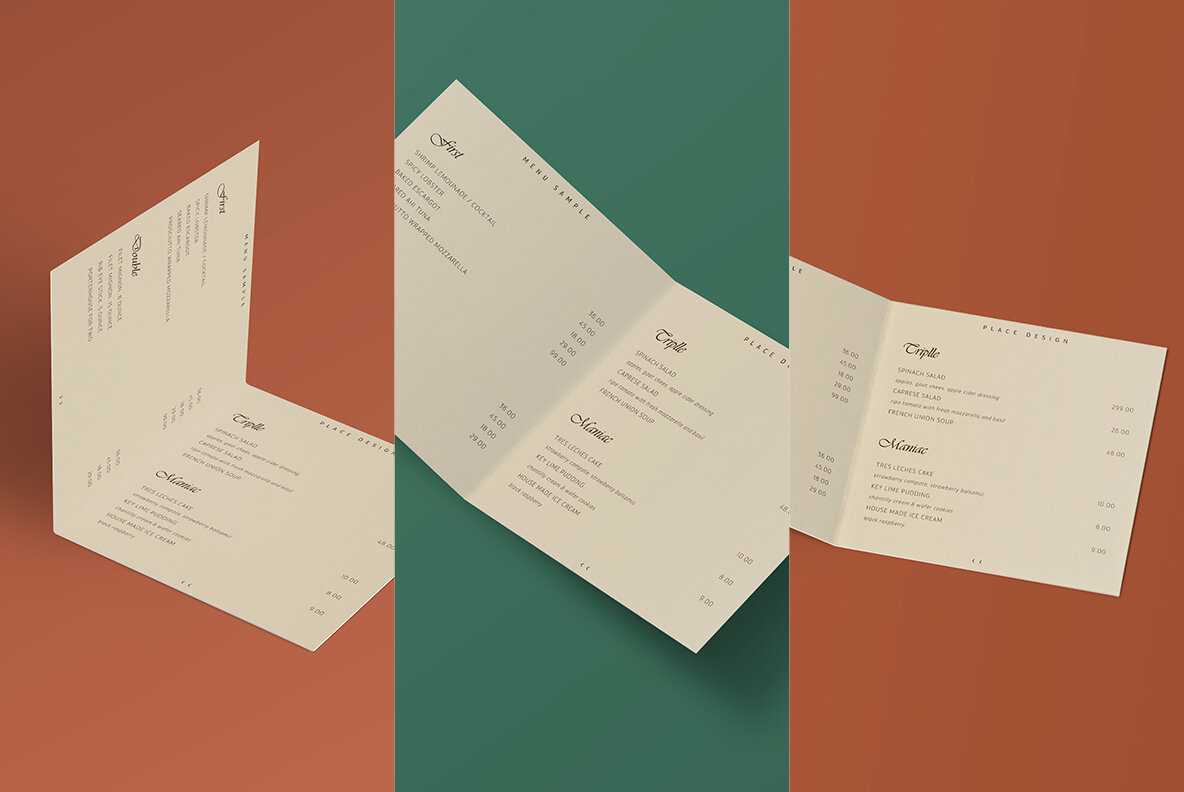 Bifold Brochure Mockup 8 Style 5