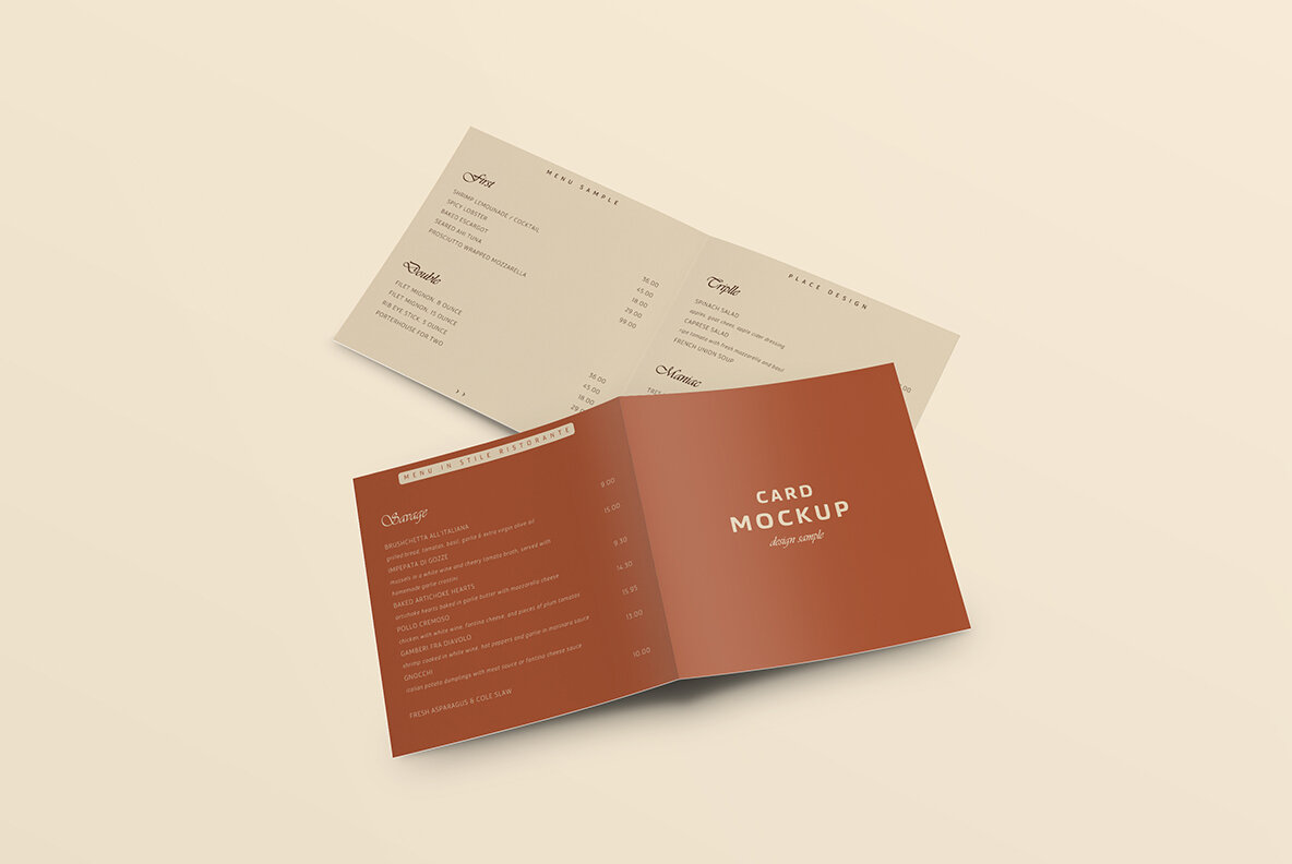 Bifold Brochure Mockup 8 Style 6