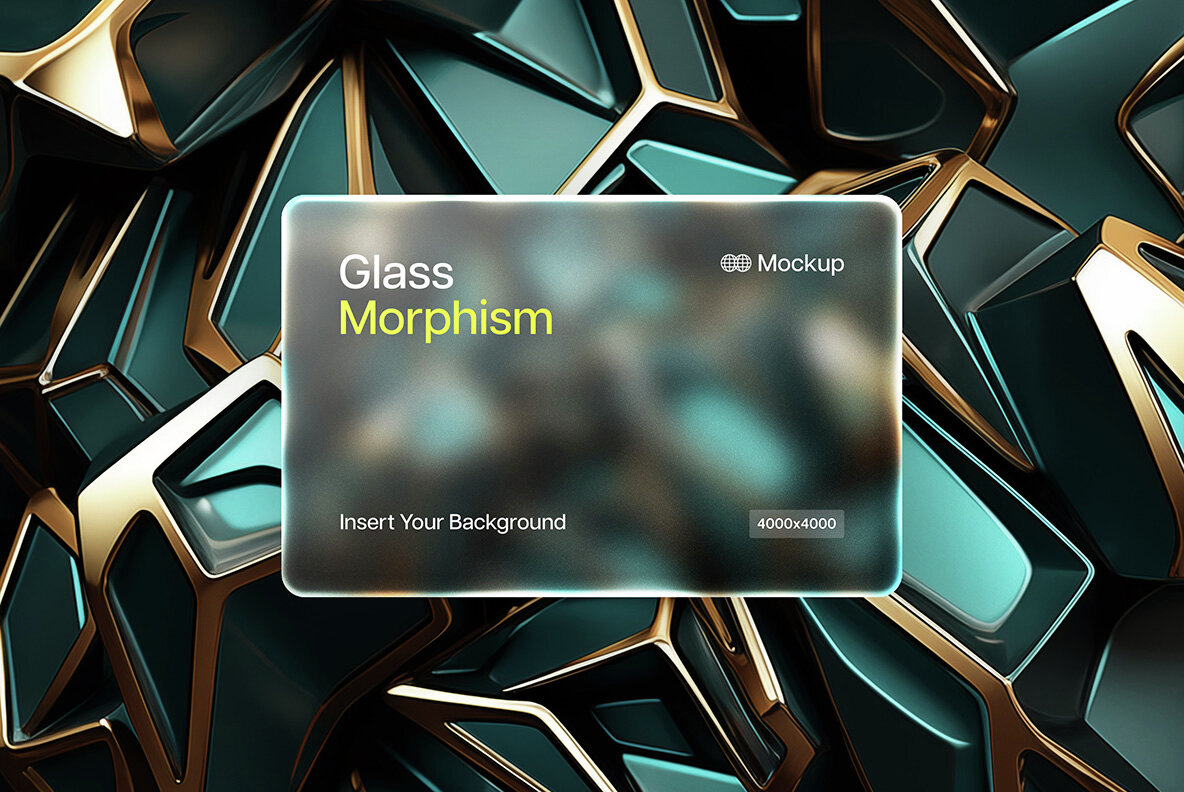 Glass Morphism Frosted Mockups 6