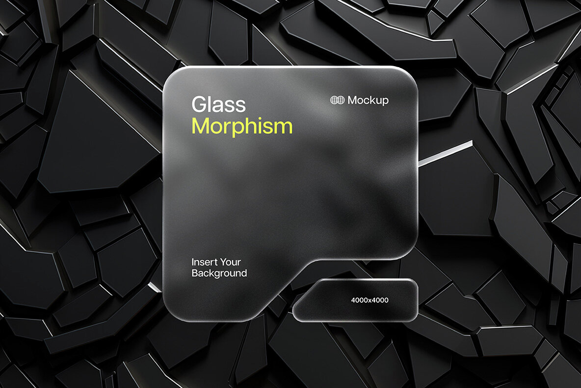 Glass Morphism Frosted Mockups 9