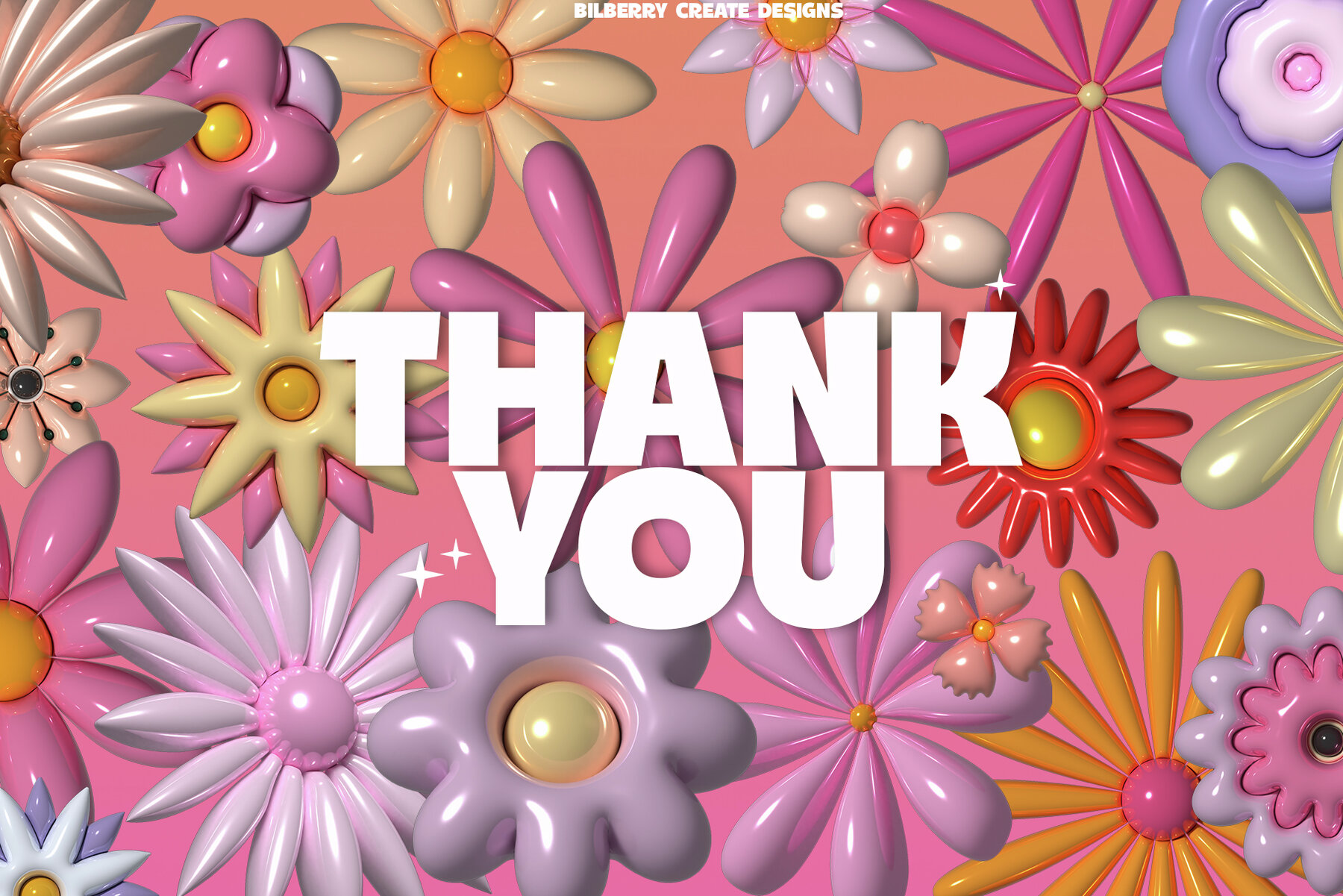 Flowers Powers 3D art set 8