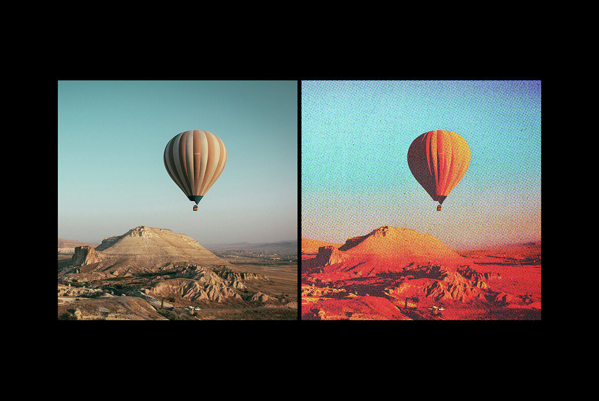 Vintage Halftone Postcard Photo Effect 2