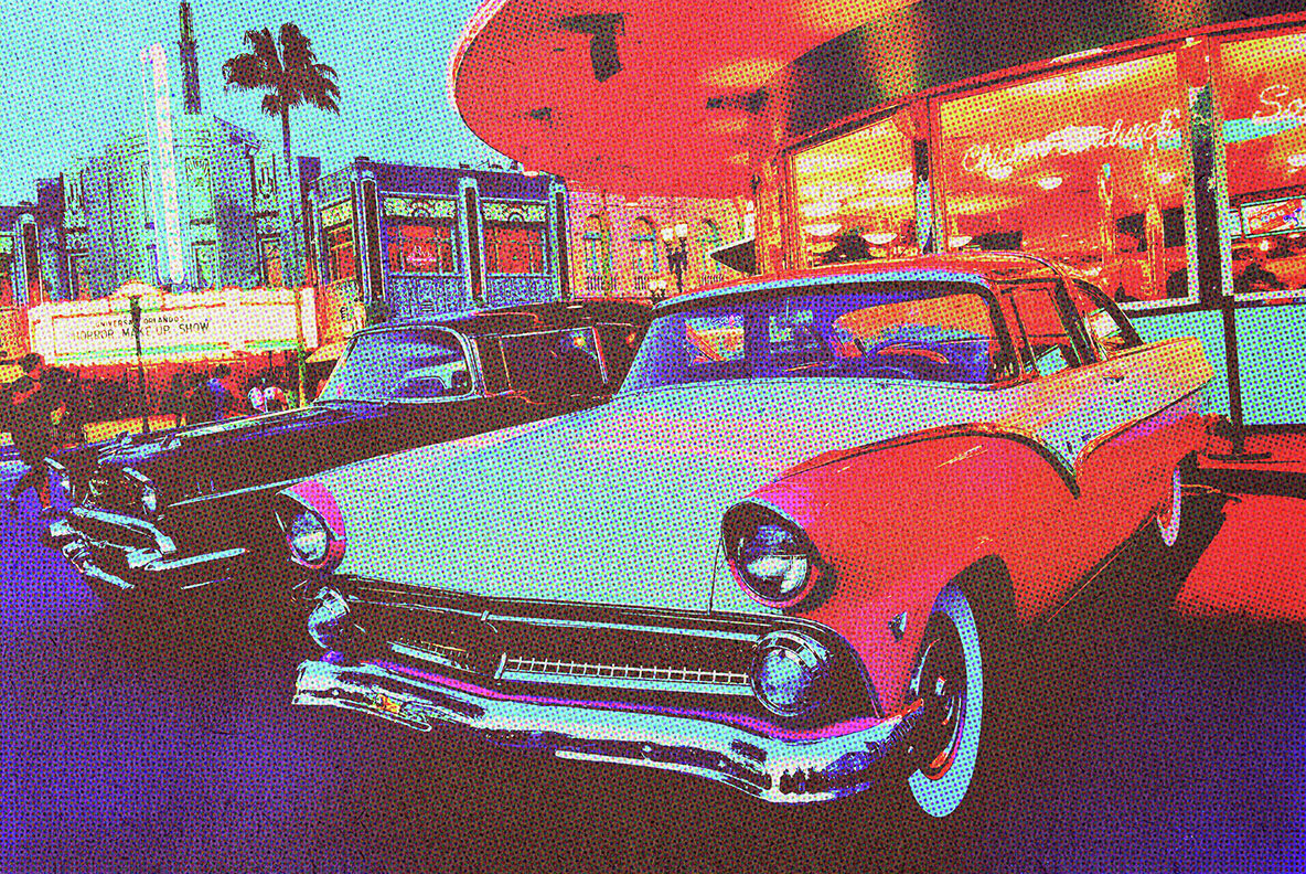 Vintage Halftone Postcard Photo Effect 3