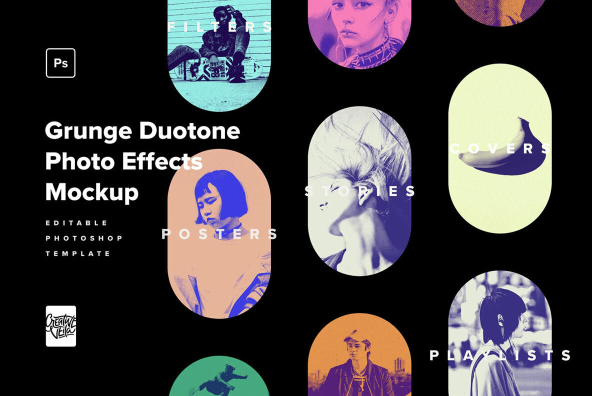 Grunge Duotone Photo Effects Pack 1