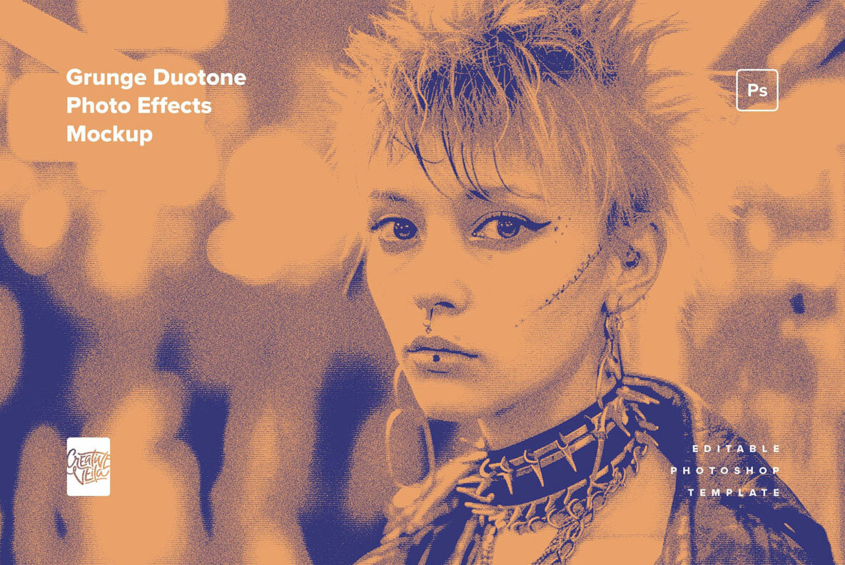 Grunge Duotone Photo Effects Pack 5