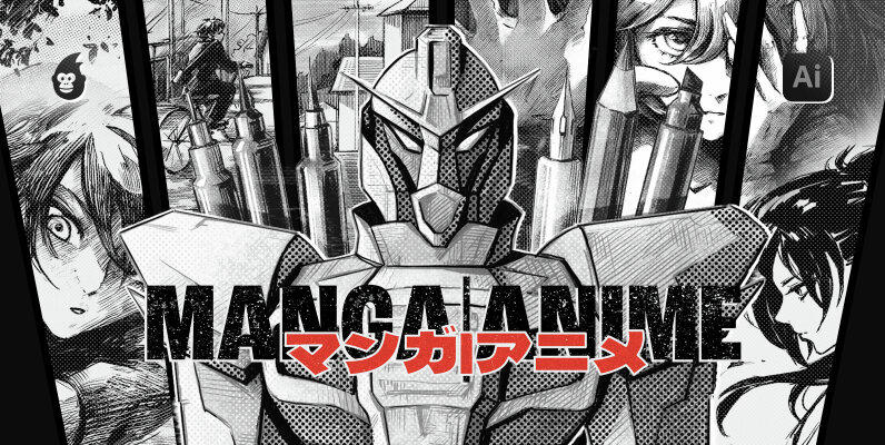 Manga And Anime Brushes Starter Pack For Illustrator