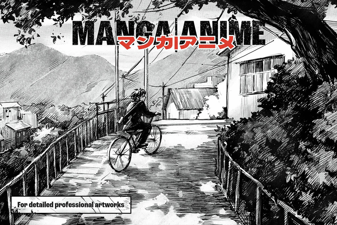 Manga And Anime Brushes Starter Pack For Illustrator 8