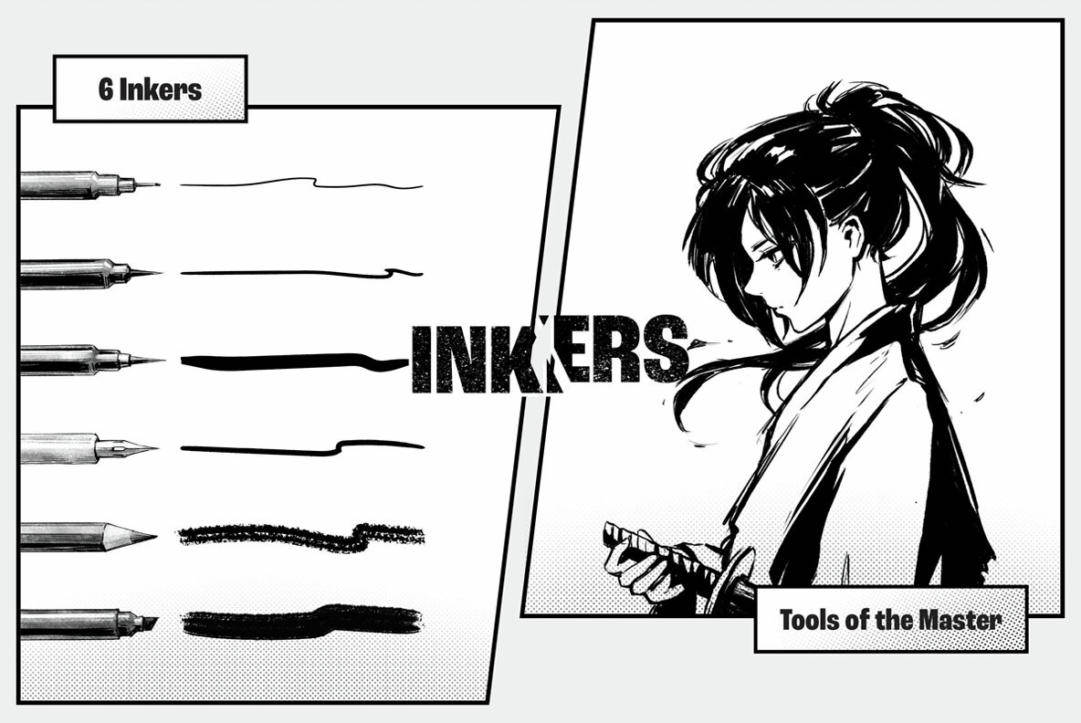 Manga And Anime Brushes Starter Pack For Clip Studio Paint - YouWorkForThem