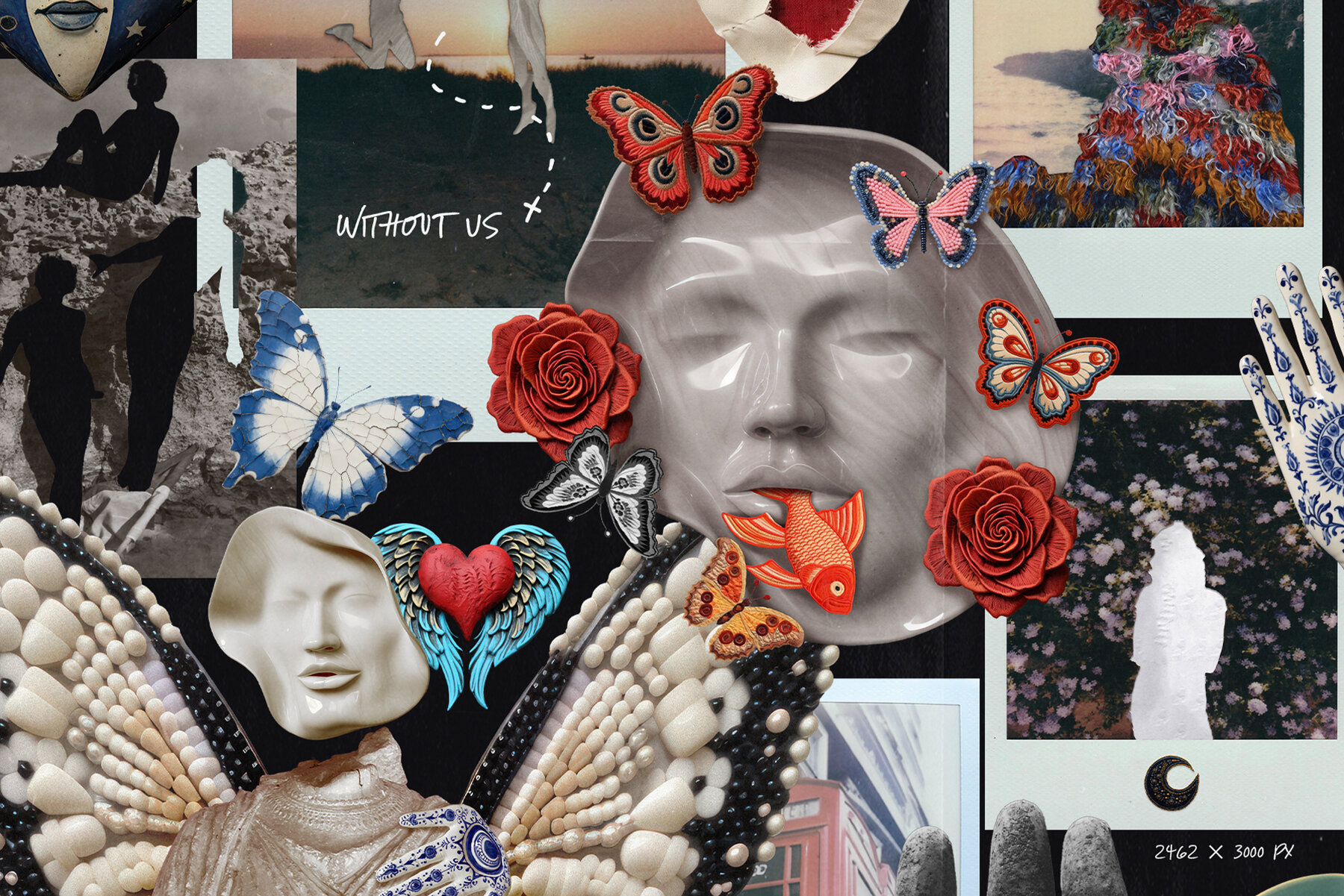 Cryptic Mixed Media Collage 6