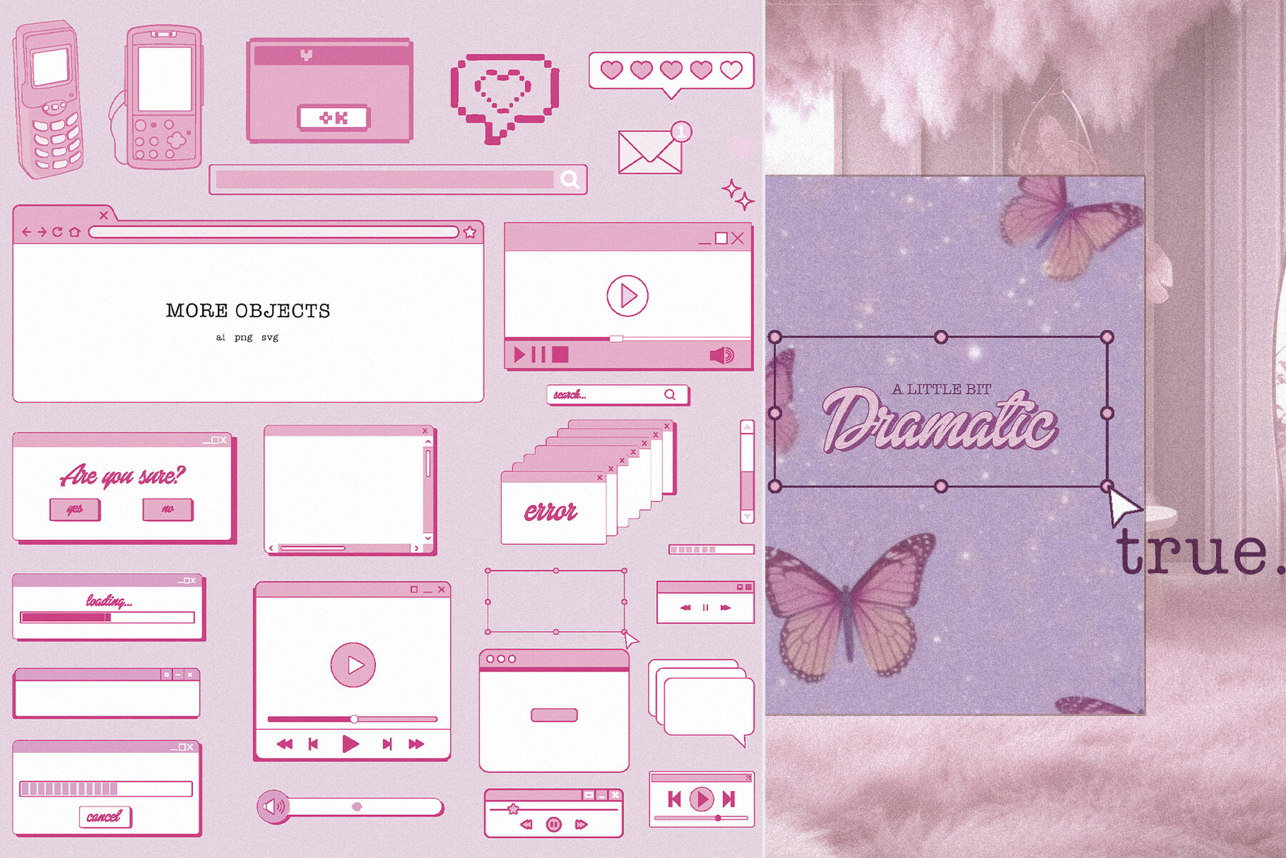 Barbiecore Graphic pack 9