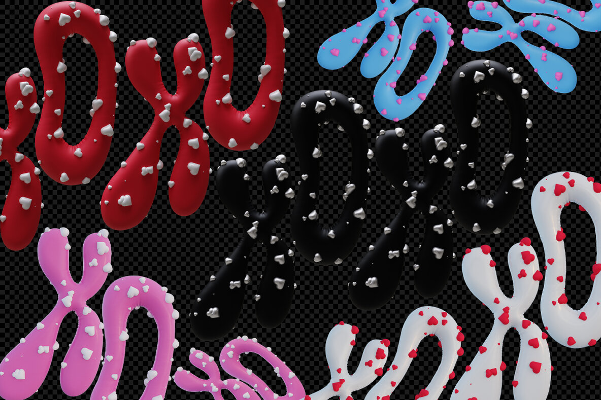 Love   3D PNG Letters 7