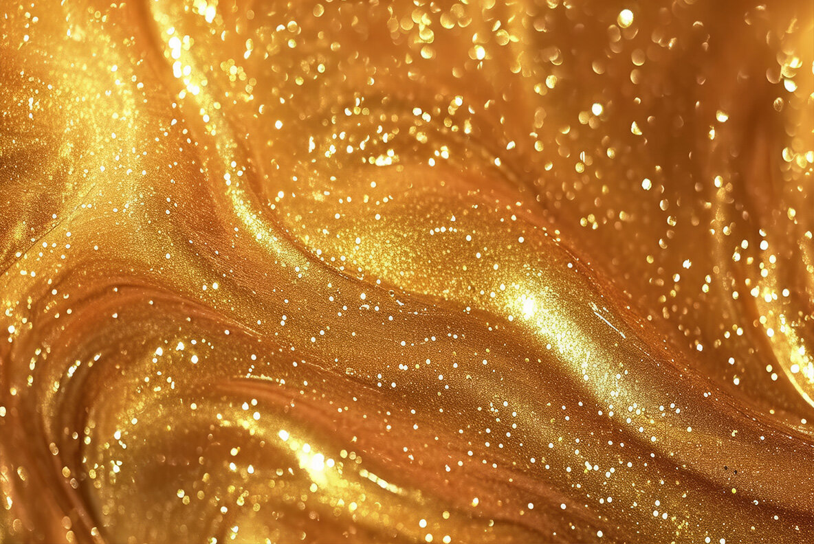 Gold glitter liquid 7