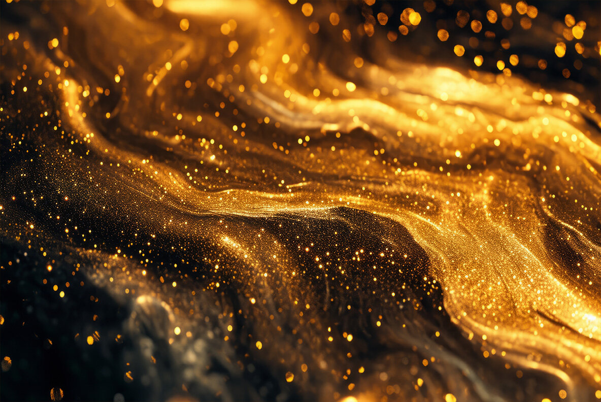 Gold glitter liquid 8