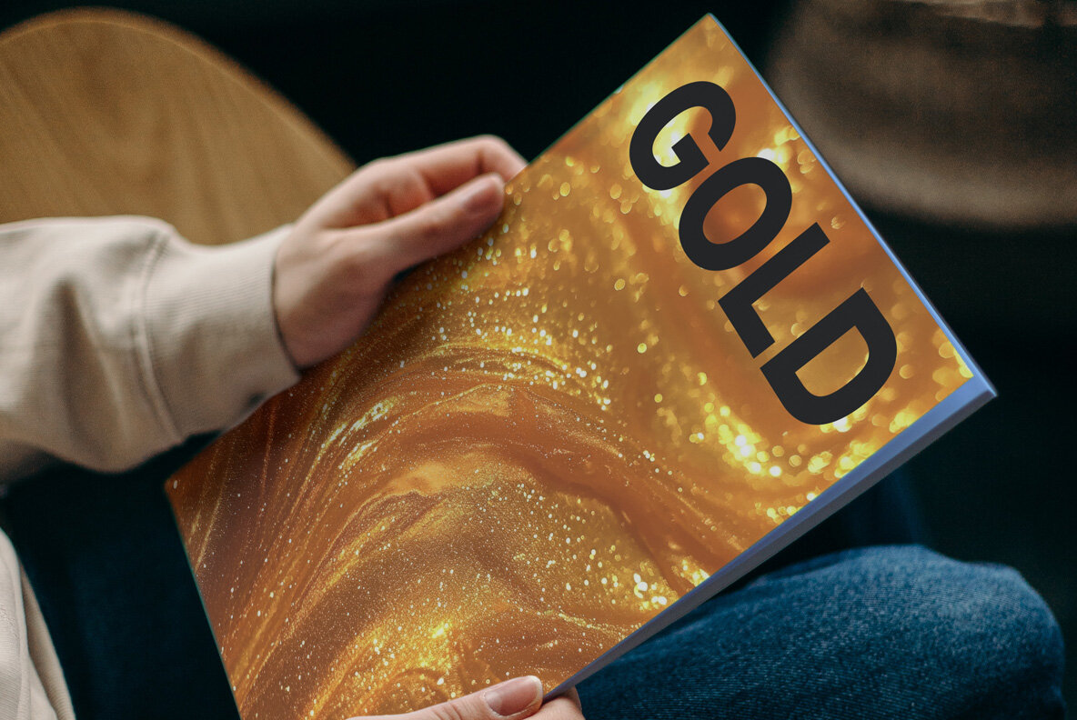 Gold glitter liquid 9