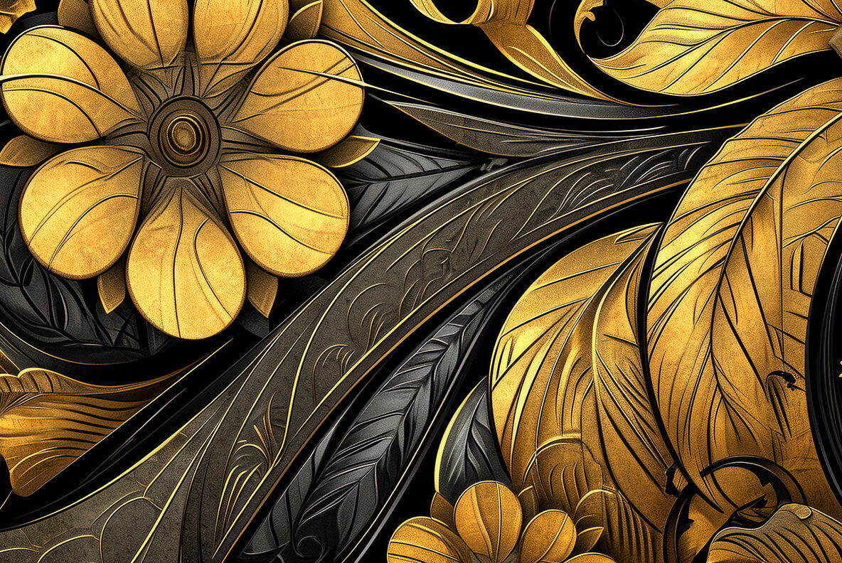 Art Nouveau Gold Patterns 7