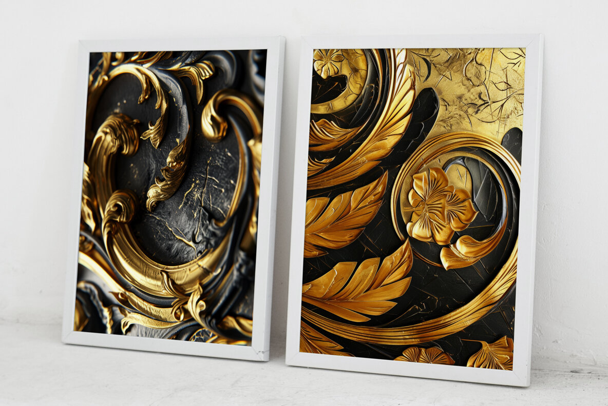 Art Nouveau Gold Patterns 11