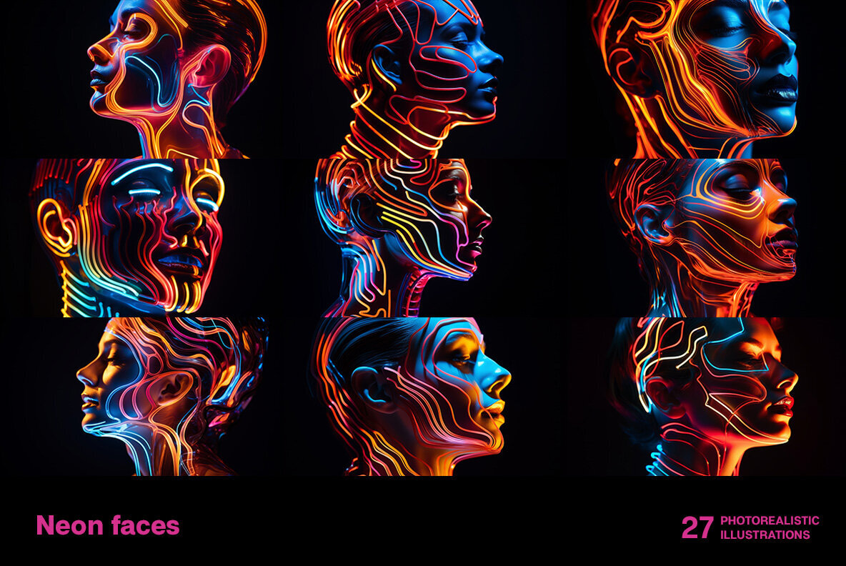 Neon faces 2