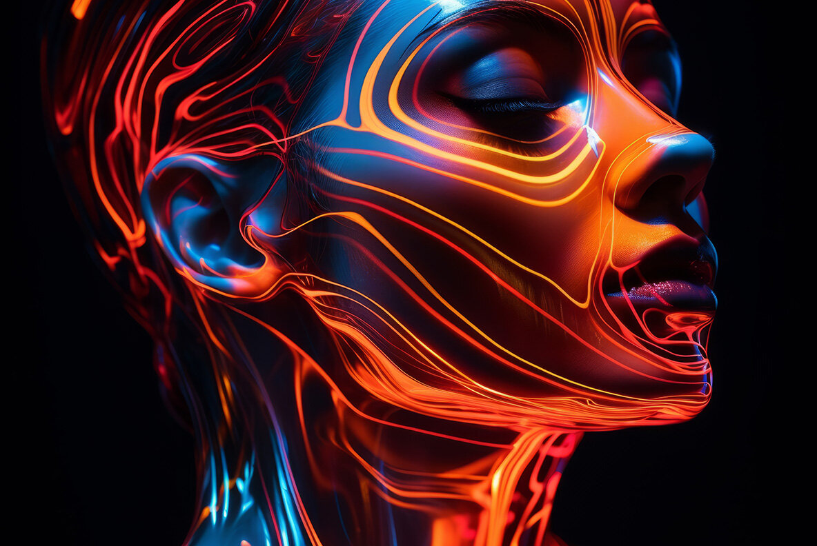 Neon faces 7