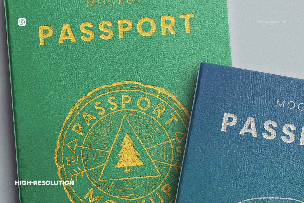 Passport Cover Mockup 3