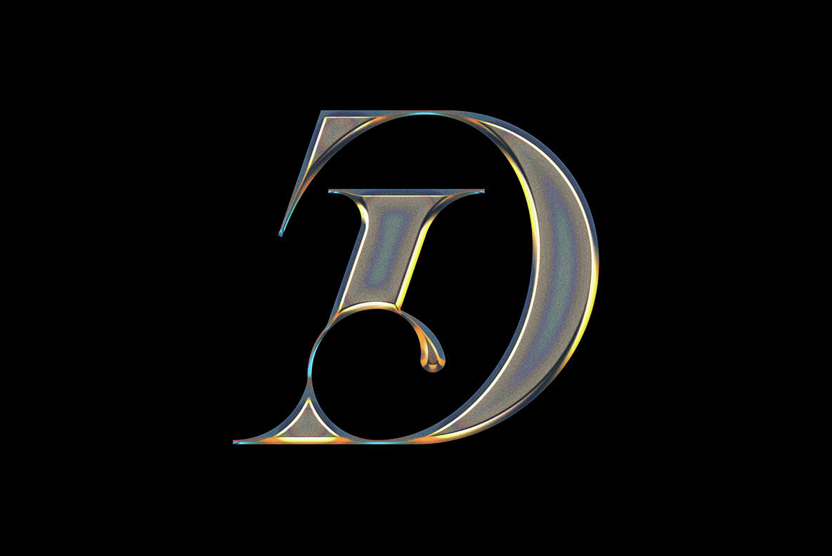 Glossy Chrome Logo Mockup 2