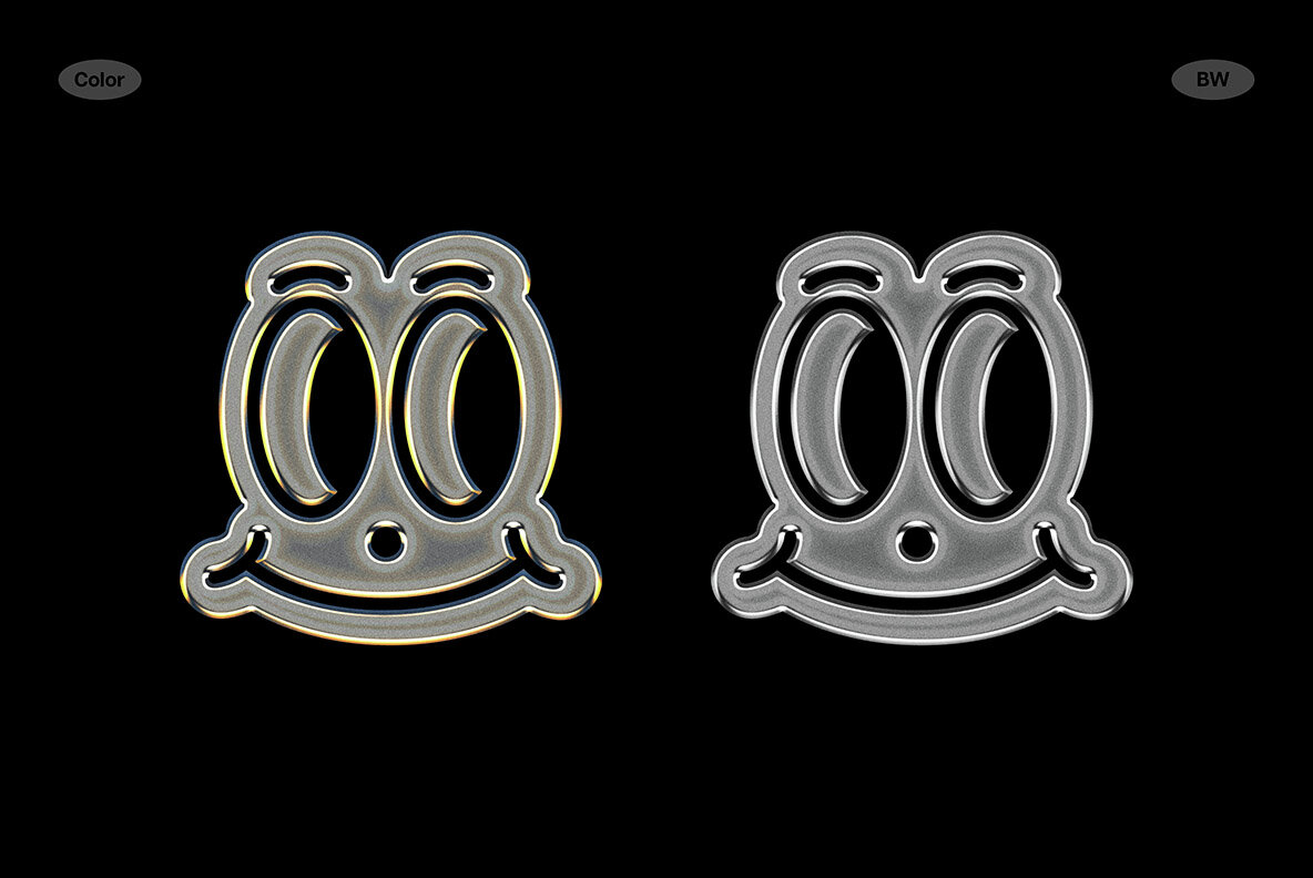 Glossy Chrome Logo Mockup 4