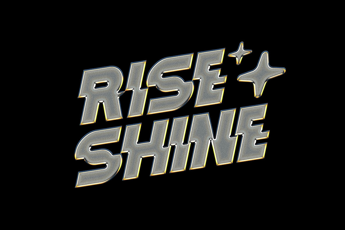 Glossy Chrome Logo Mockup 5