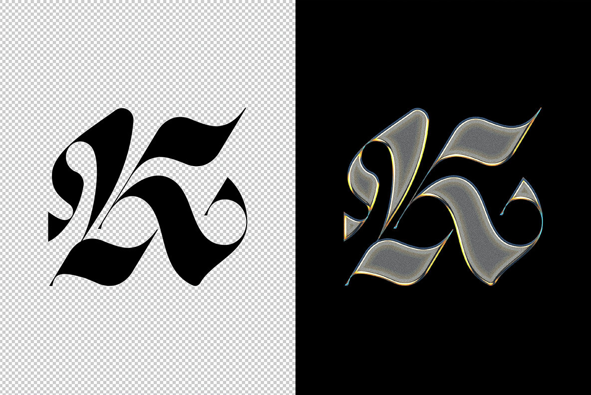 Glossy Chrome Logo Mockup 6