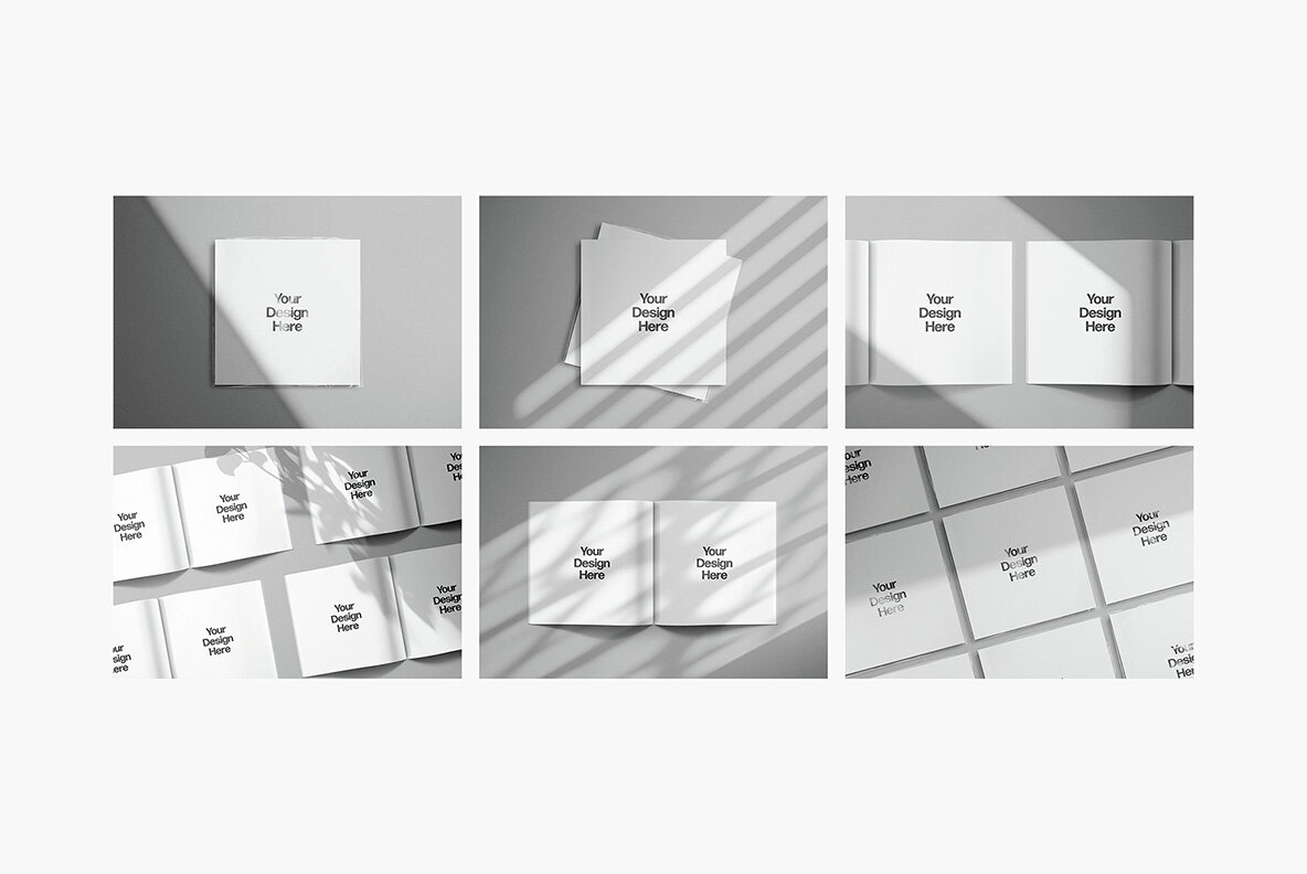 Square Magazine Mockups Collection 5