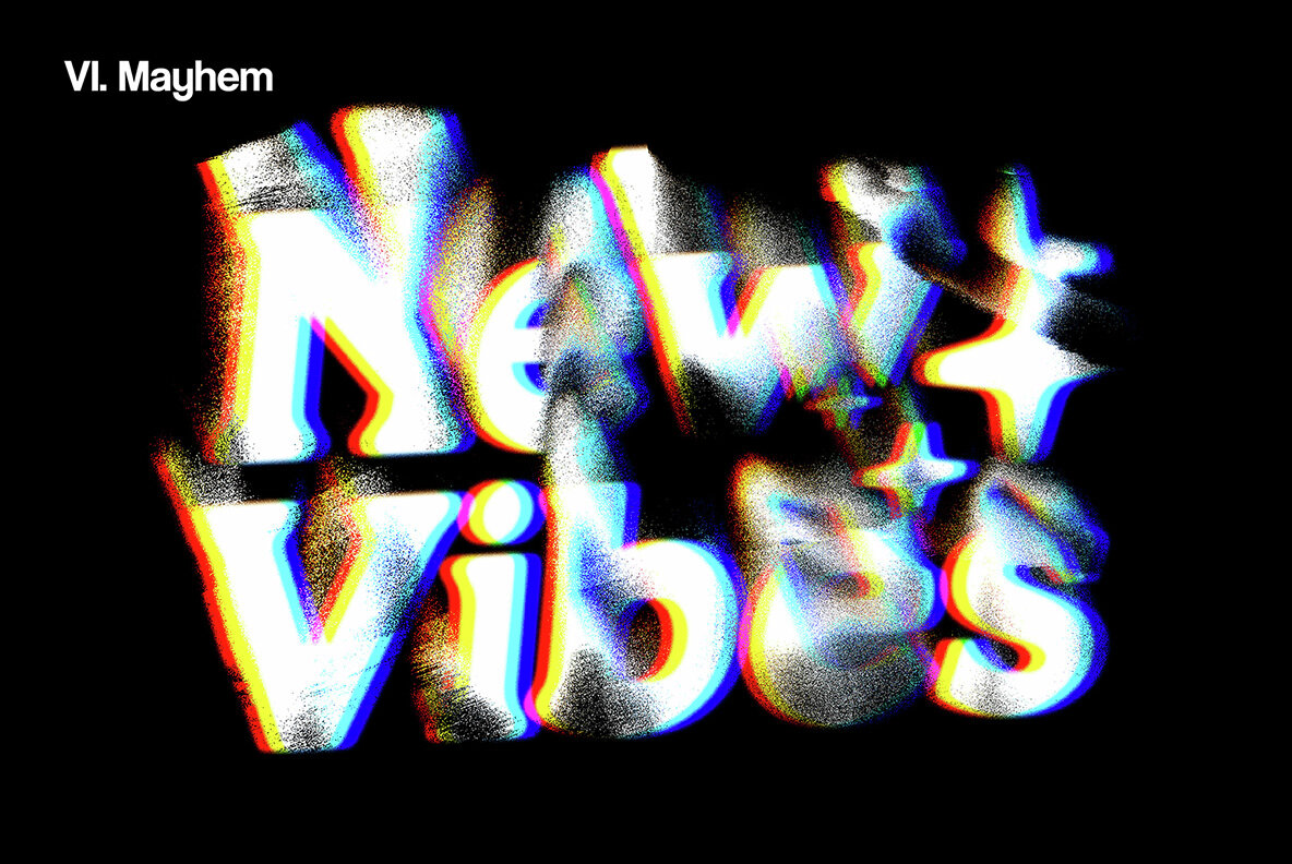 Glitch Distortion Text Effects Collection 7