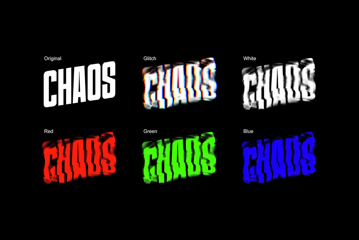 Glitch Distortion Text Effects Collection 9