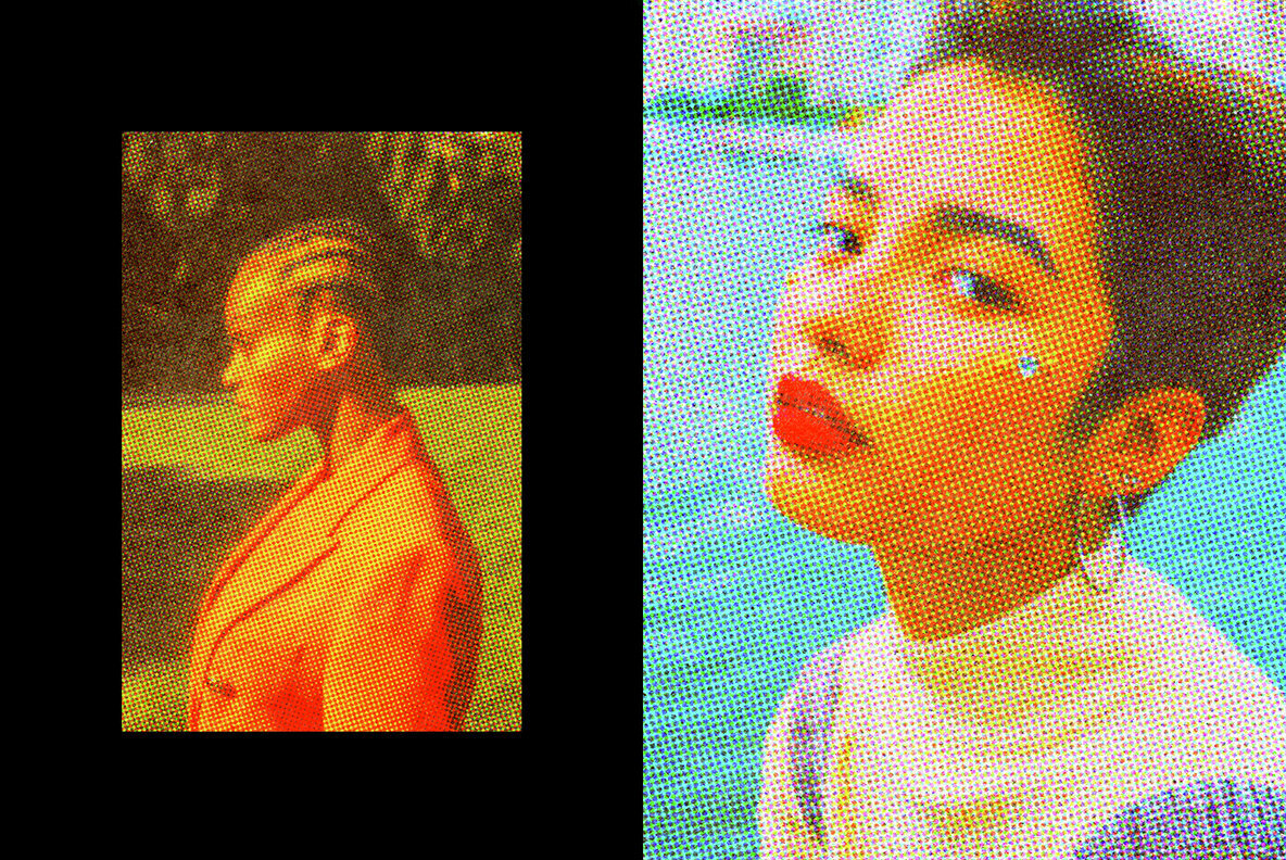 Vintage Magazine Halftone Photo Effect 3