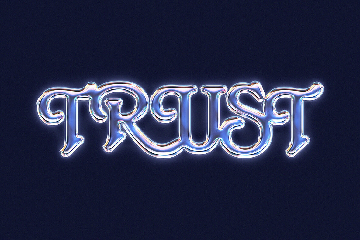 80s Television Chrome Text Effect 3