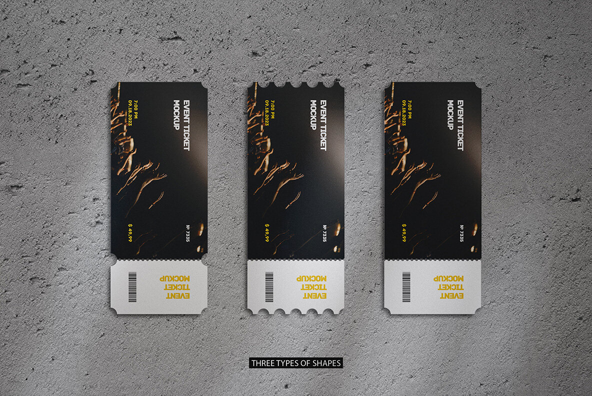 Event Tickets Mockup Scene 2