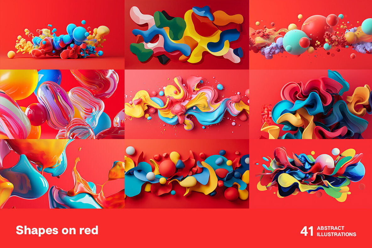 Shapes on red 2