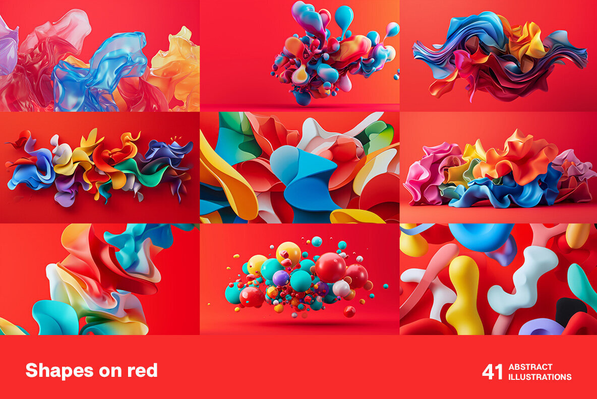 Shapes on red 3