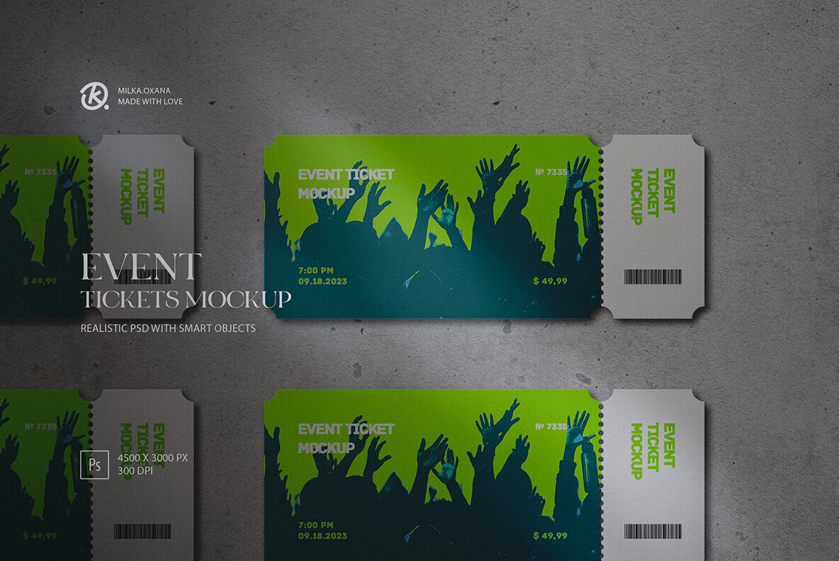 Event Ticket Mockup 1
