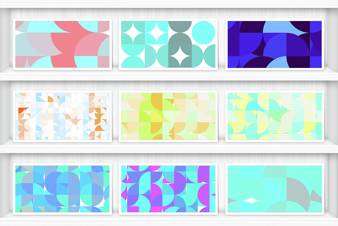 50 Quarters Geometric Backgrounds 2