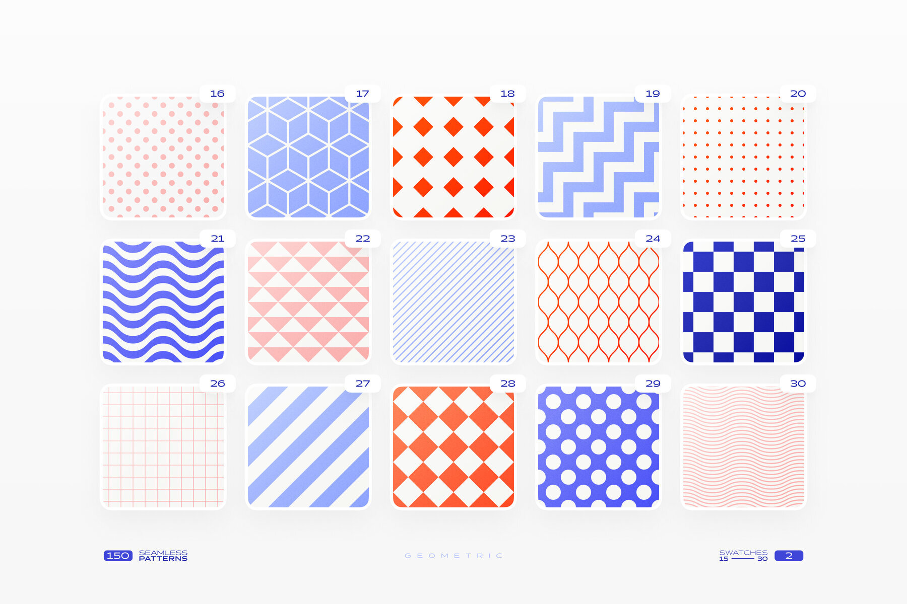 150 Geometric Seamless Patterns Collection 3