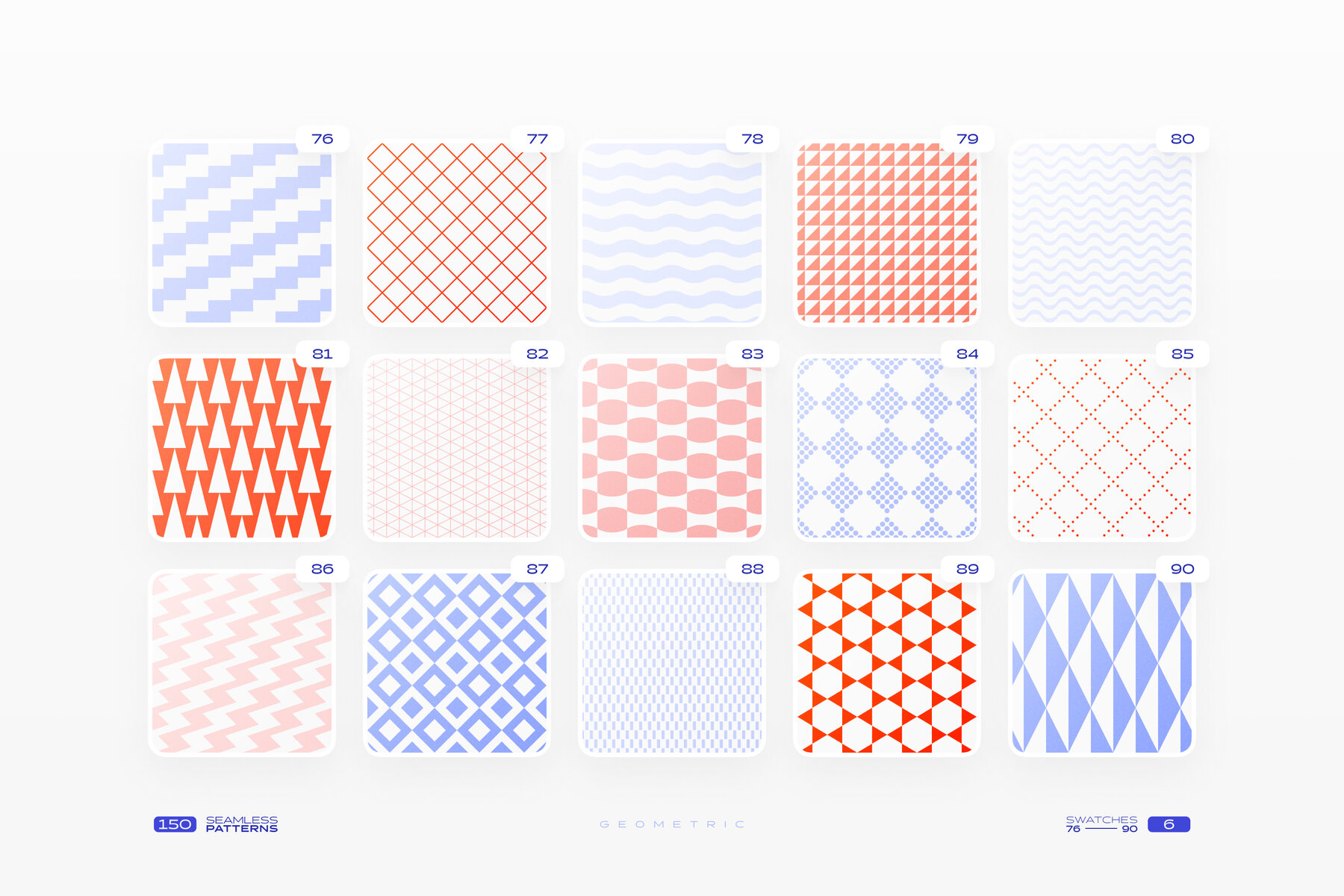 150 Geometric Seamless Patterns Collection 11