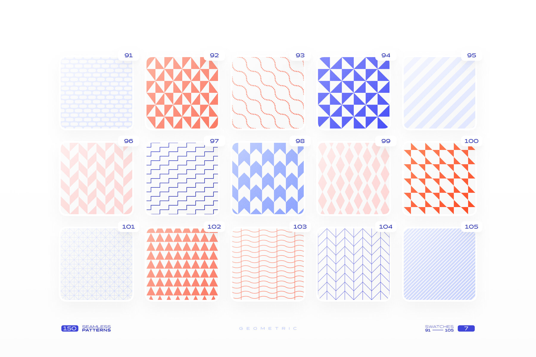 150 Geometric Seamless Patterns Collection 14