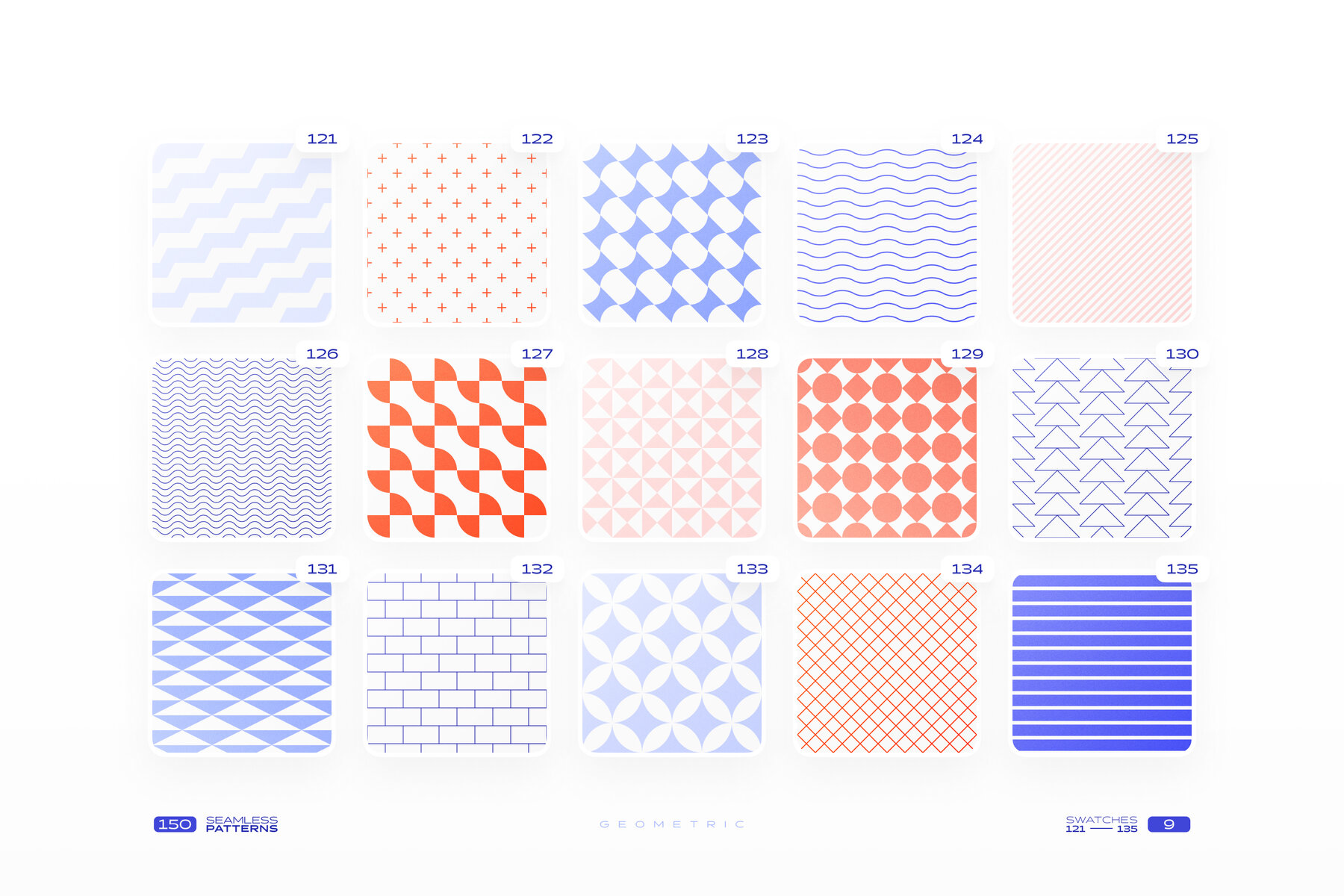 150 Geometric Seamless Patterns Collection 18
