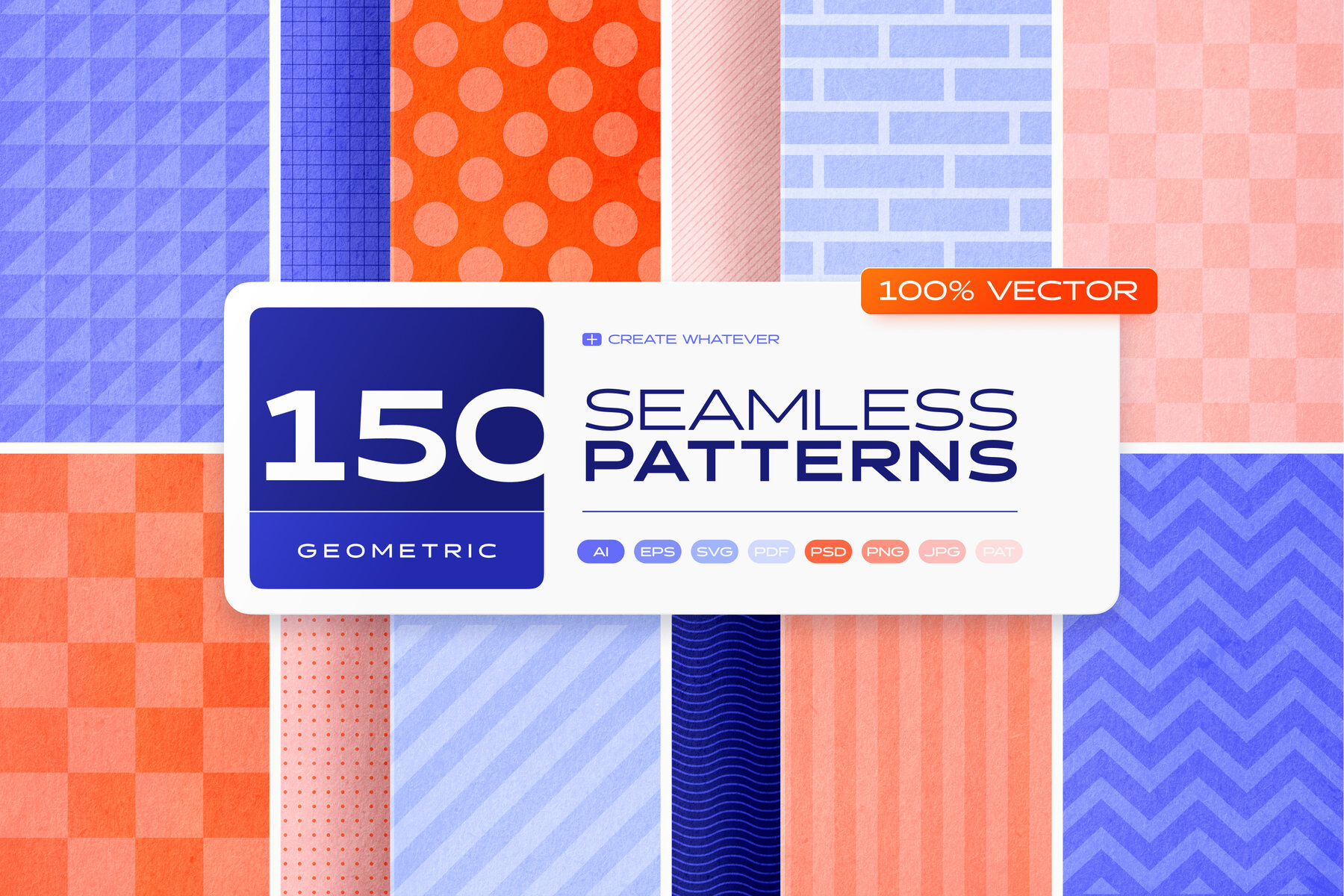 150 Geometric Seamless Patterns Collection 20