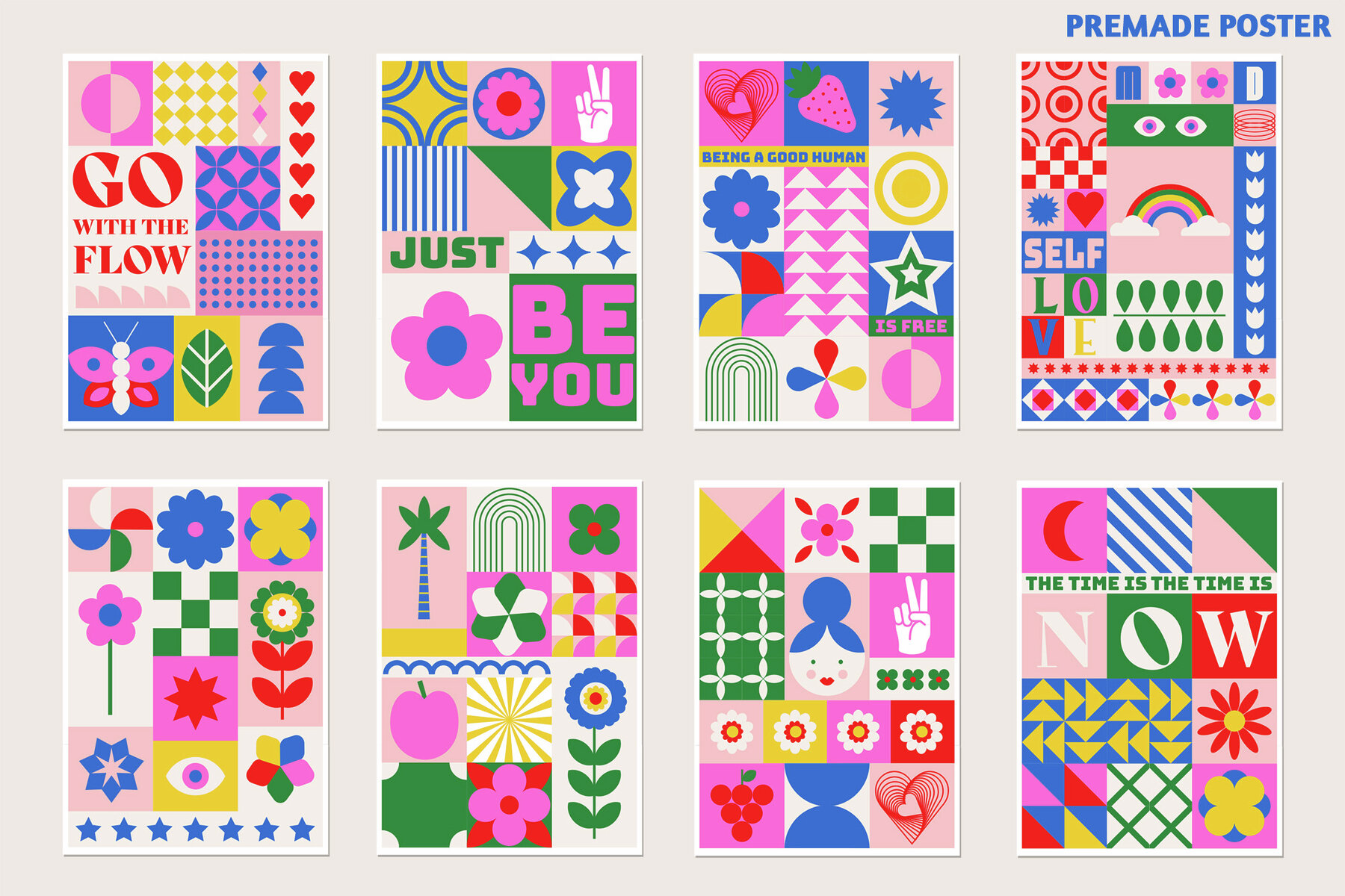 Bright Geometric Pattern   Shapes Creator Kit 11