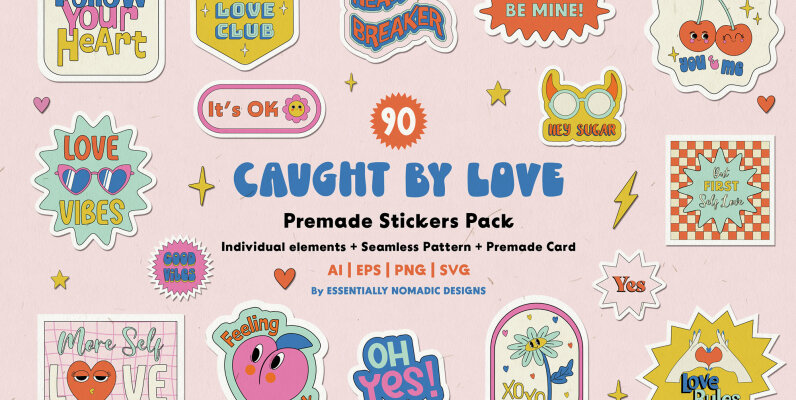 Retro Valentines Day Graphic Collection