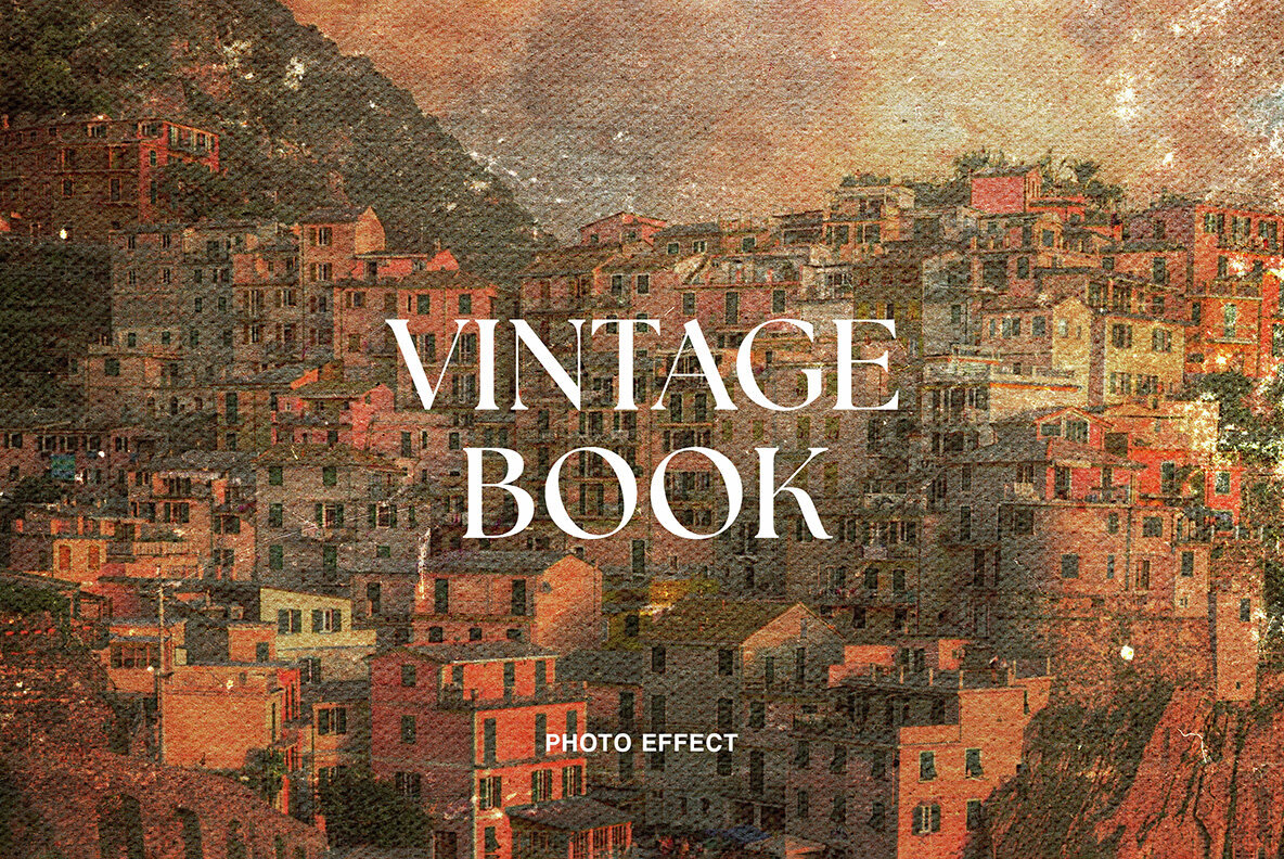 Vintage Book Photo Effect 1
